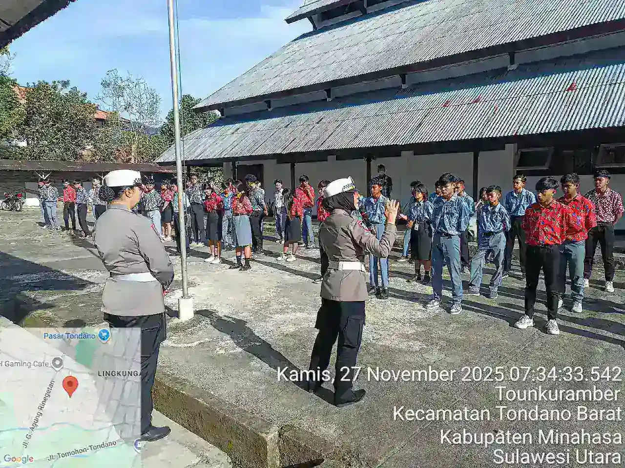 Dalam Rangka Operasi Zebra Samrat 2025: Satlantas Polres Minahasa Gelar Edukasi Keselamatan Berlalu Lintas di Sekolah